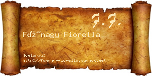 Fónagy Fiorella névjegykártya